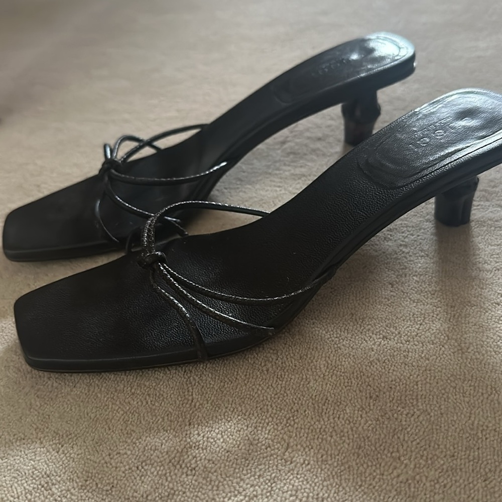 **AS IS ** RARE Vintage GUCCI Tom Ford Bamboo Kitten Heels 7 1/2B - Picture 5 of 10